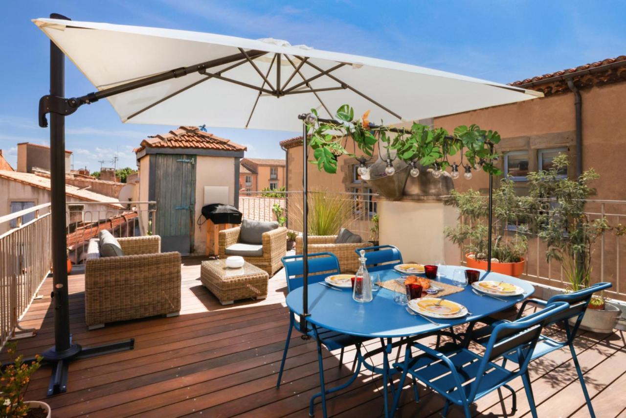 La Terrasse Tapaja Vue Conciergeriedamecarcas Apartment Carcassonne Luaran gambar